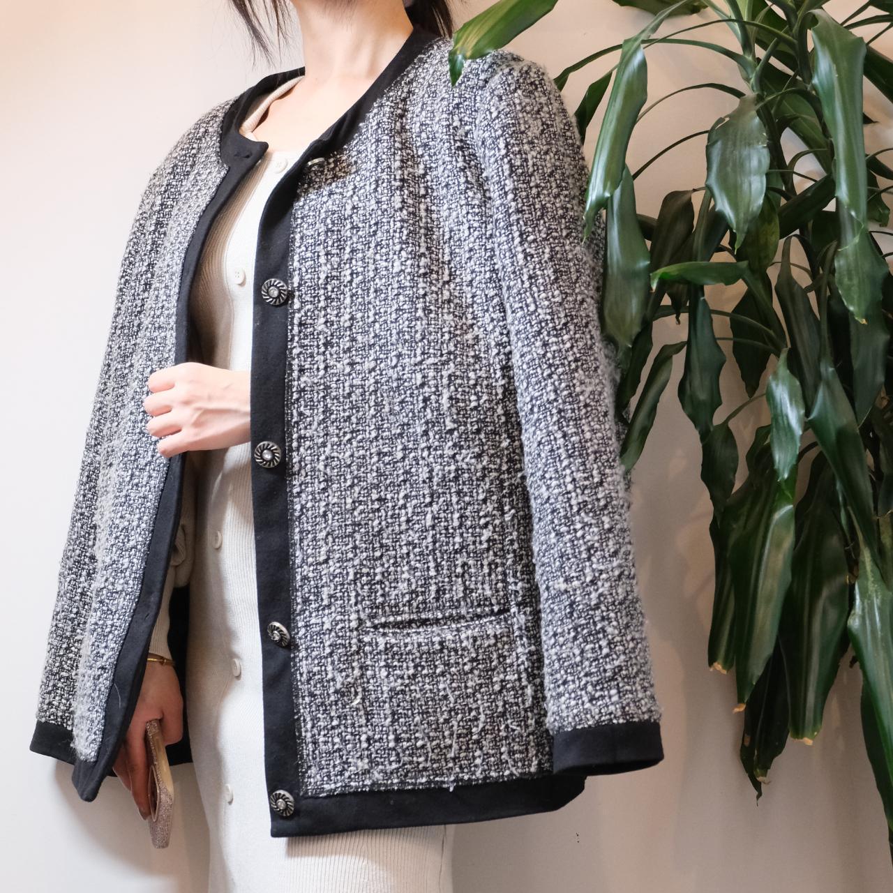 Unbranded vintage grey wool mix tweed jacket