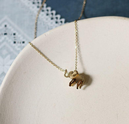 3D Lucky Elephant Pendant Necklace - OneCatBoutique