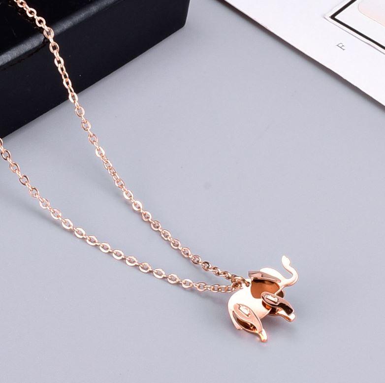 3D Lucky Elephant Pendant Necklace - OneCatBoutique