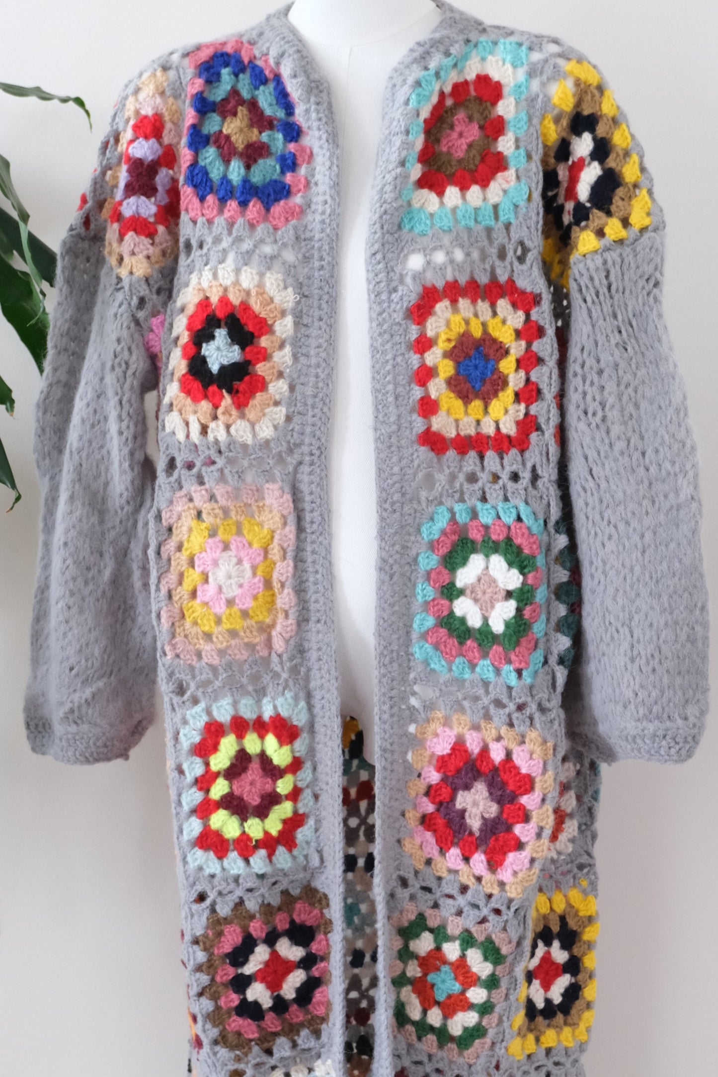 Handmade Crochet Rainbow Cardigan