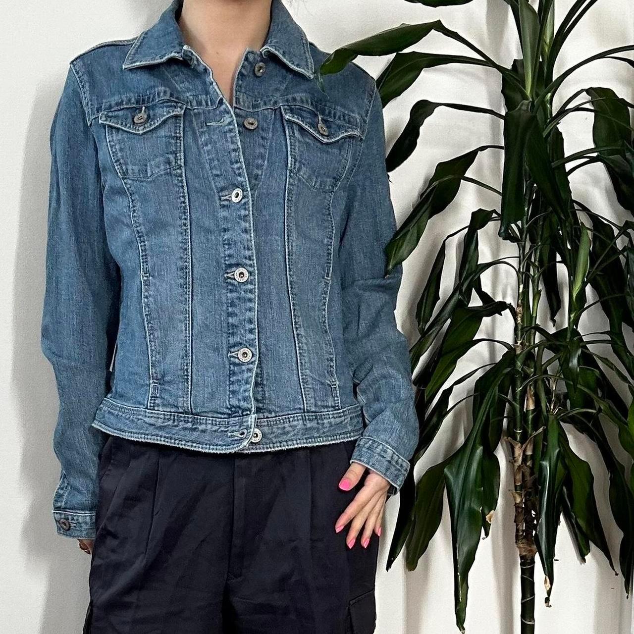 Reworked Y2K vintage Lee blue denim jacket with bear print - OneCatBoutique