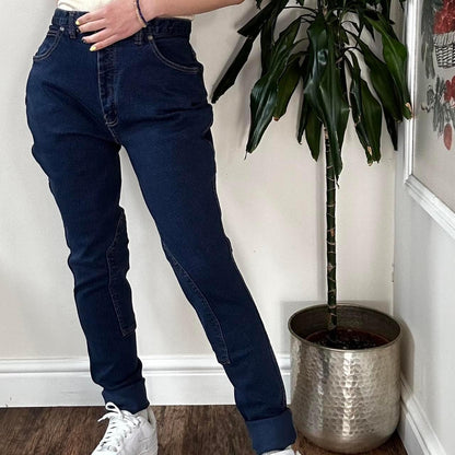 Vintage 80s navy slim leg jeans - OneCatBoutique