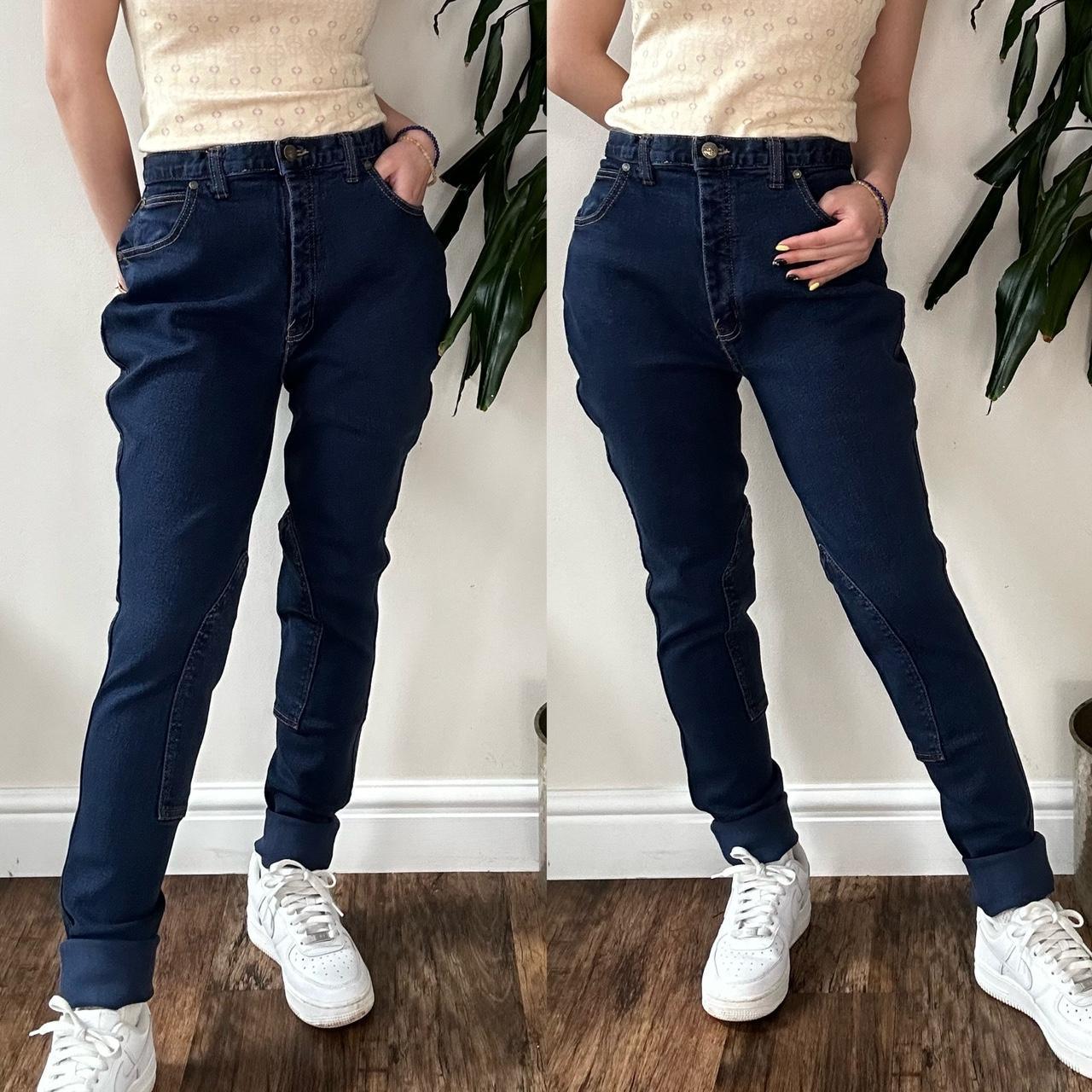 Vintage 80s navy slim leg jeans - OneCatBoutique