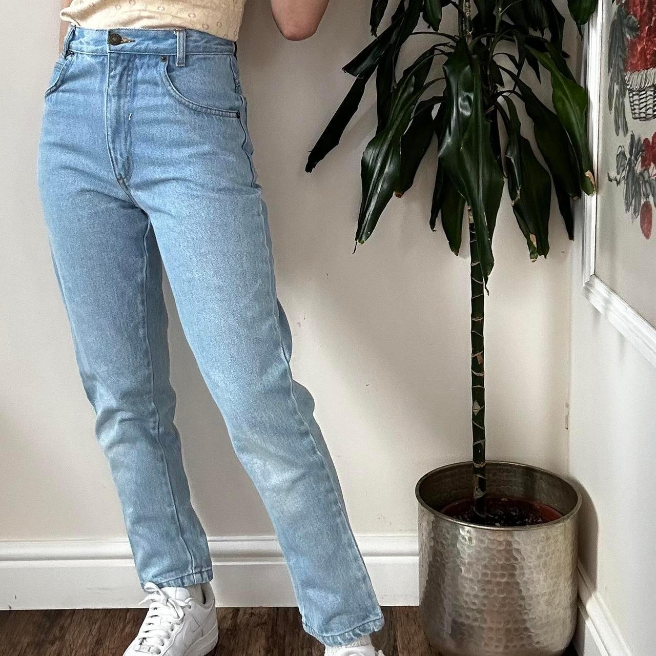 Vintage MAGIC 80s light blue high waist straight jeans - OneCatBoutique