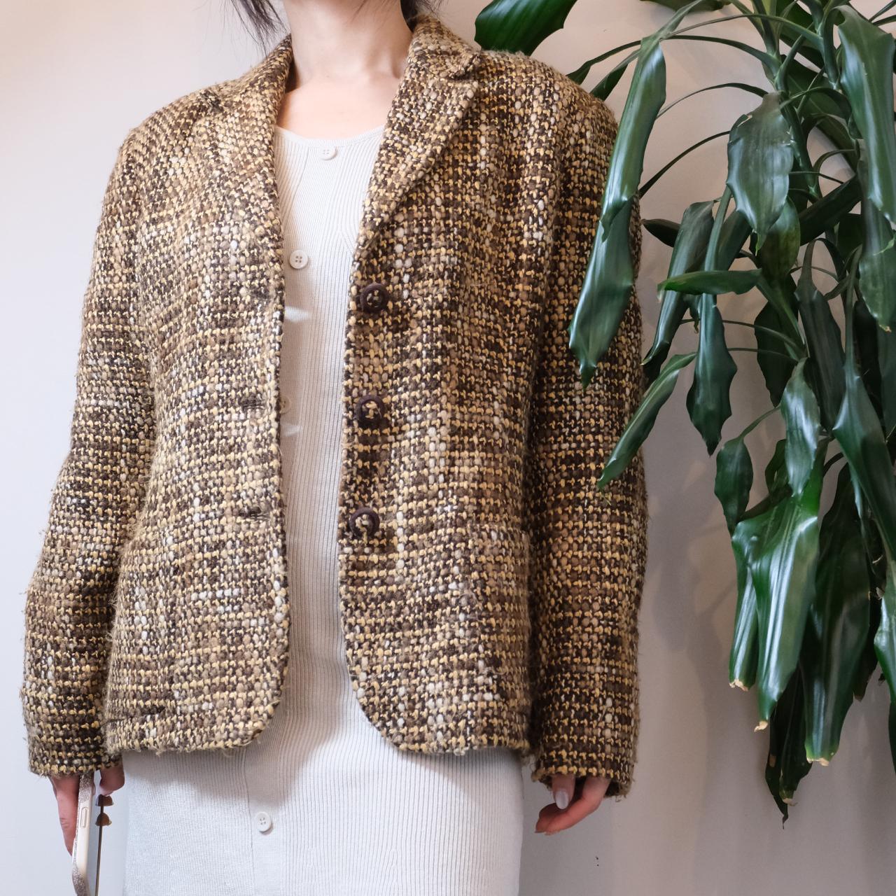 Mirella Matterini vintage brown wool mix tweed jacket - OneCatBoutique