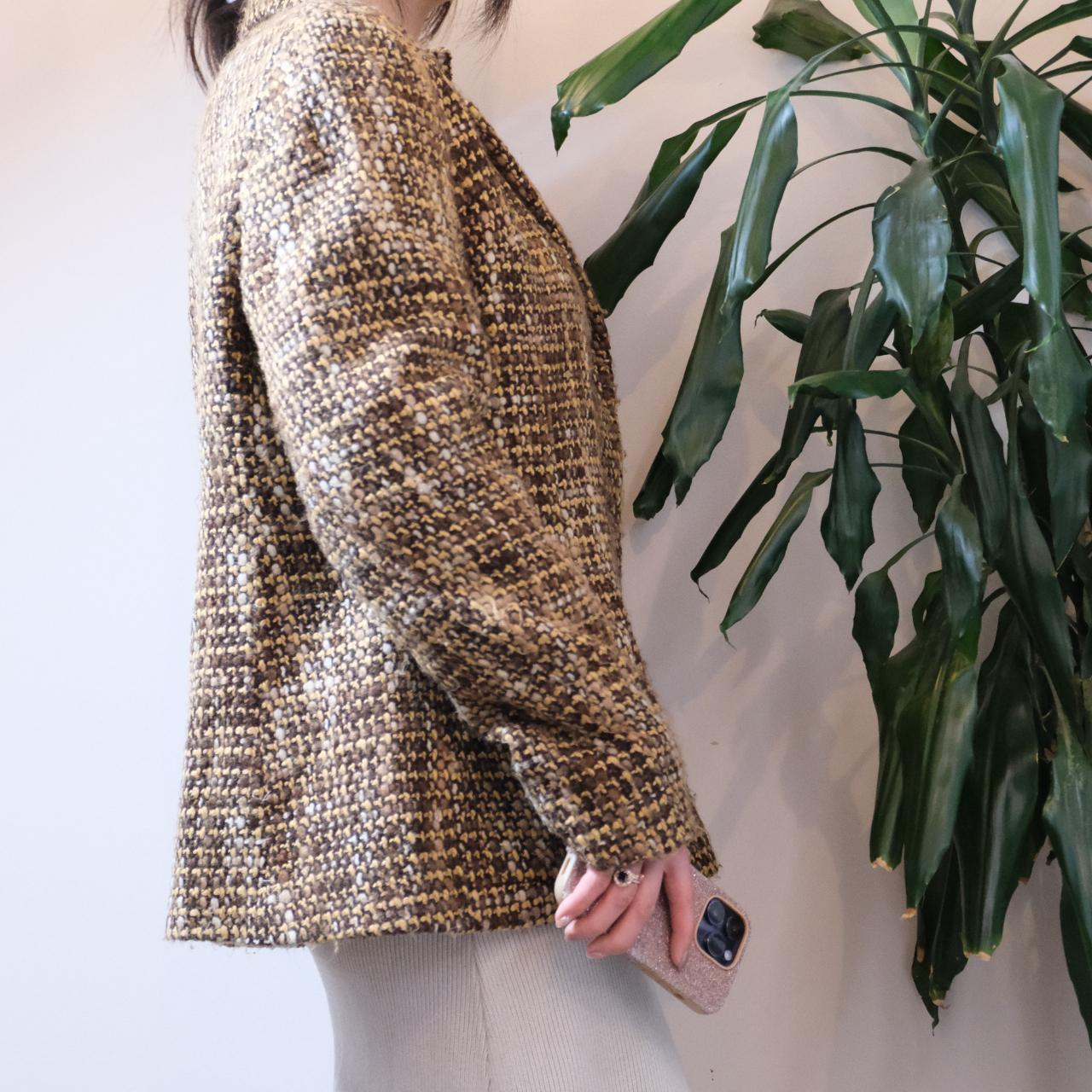 Mirella Matterini vintage brown wool mix tweed jacket - OneCatBoutique