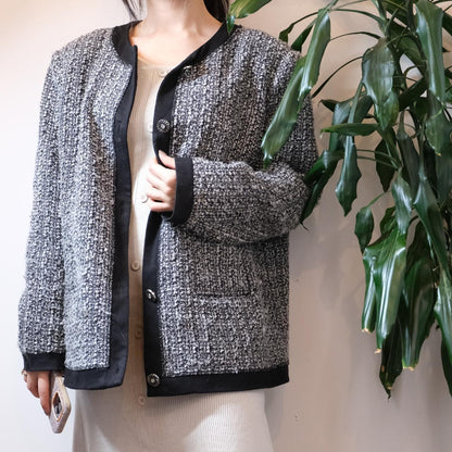 Unbranded vintage grey wool mix tweed jacket - OneCatBoutique