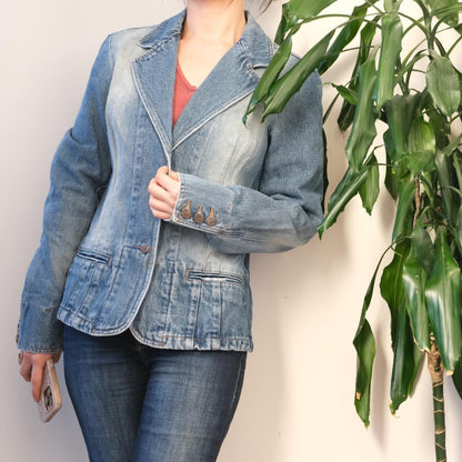 Vintage Blumarine denim blazer jacket - OneCatBoutique