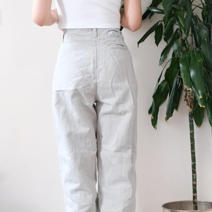 Vintage Y2K beige grey high waist tapered jeans - OneCatBoutique