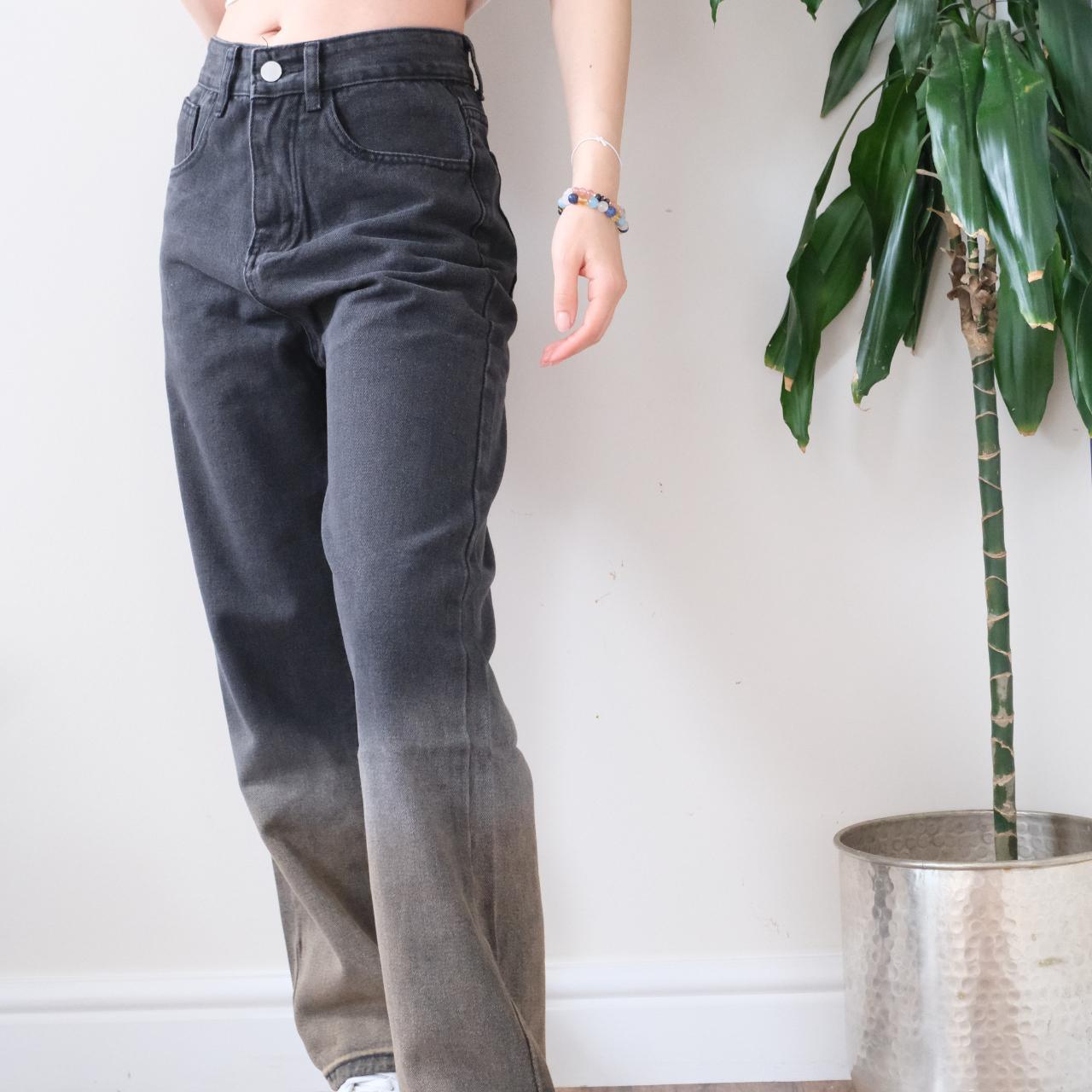 Vintage Y2K ombré mid rise straight jeans - OneCatBoutique