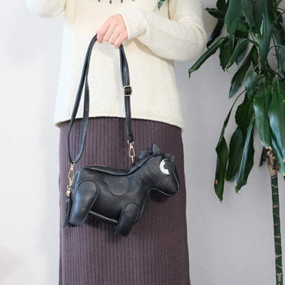 Whimsical Steed Curiosity Bag - Black - OneCatBoutique