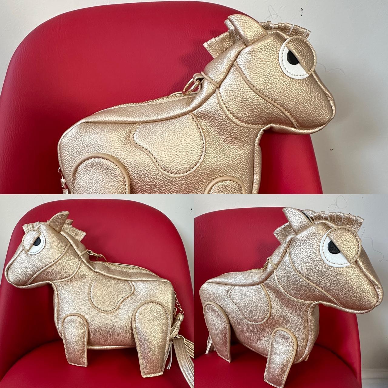 Whimsical Steed Curiosity Bag - Gold - OneCatBoutique