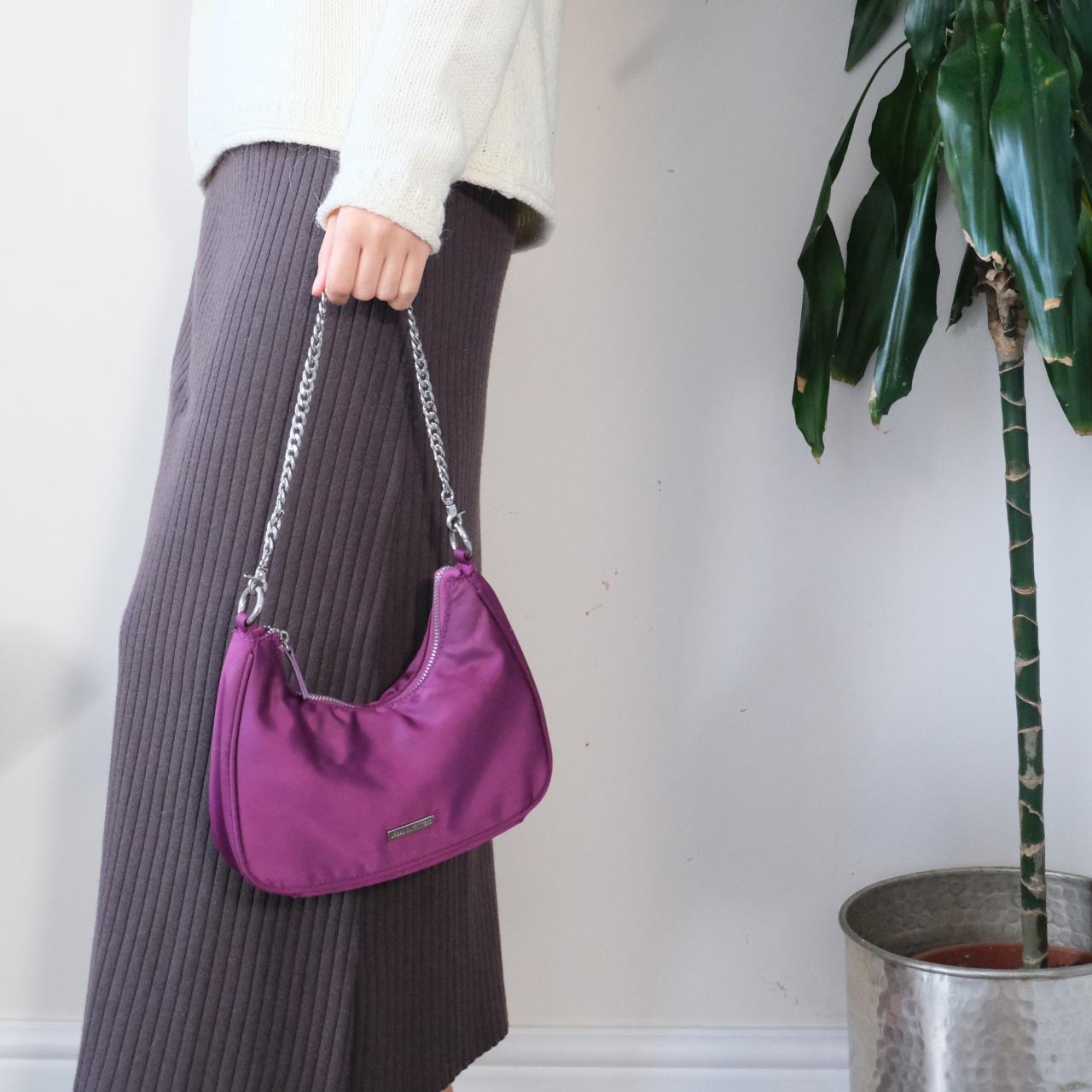 Y2K Urban Outfitters purple satin shoulder bag - OneCatBoutique