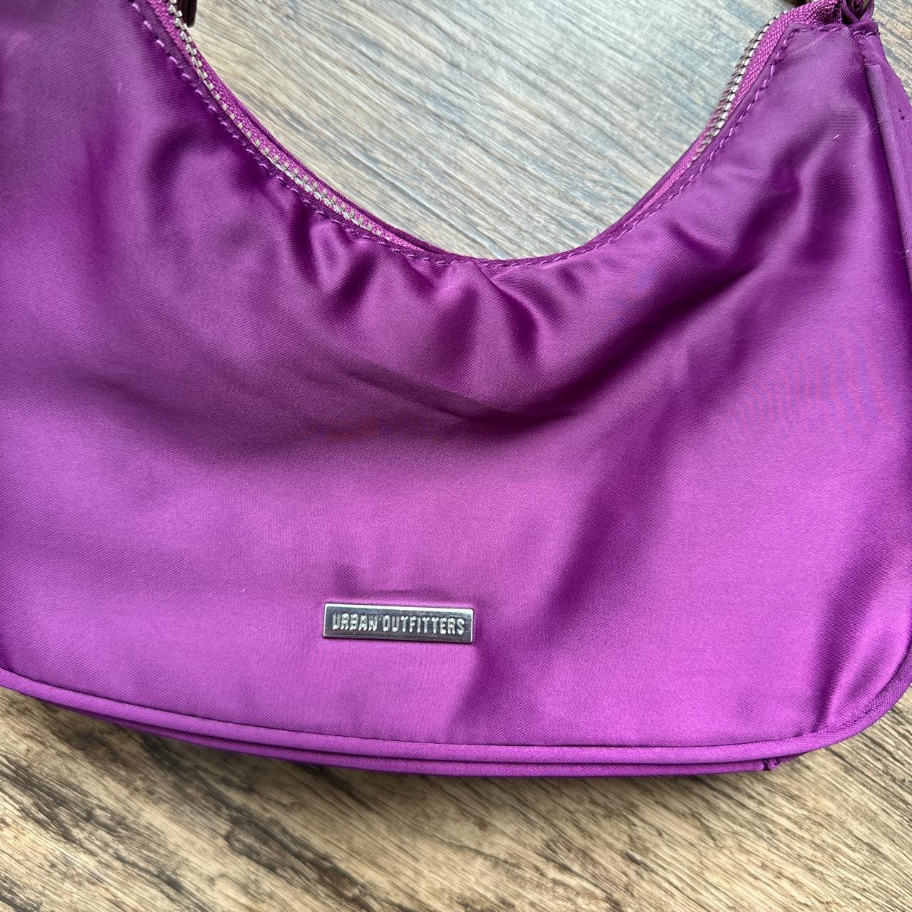 Y2K Urban Outfitters purple satin shoulder bag - OneCatBoutique