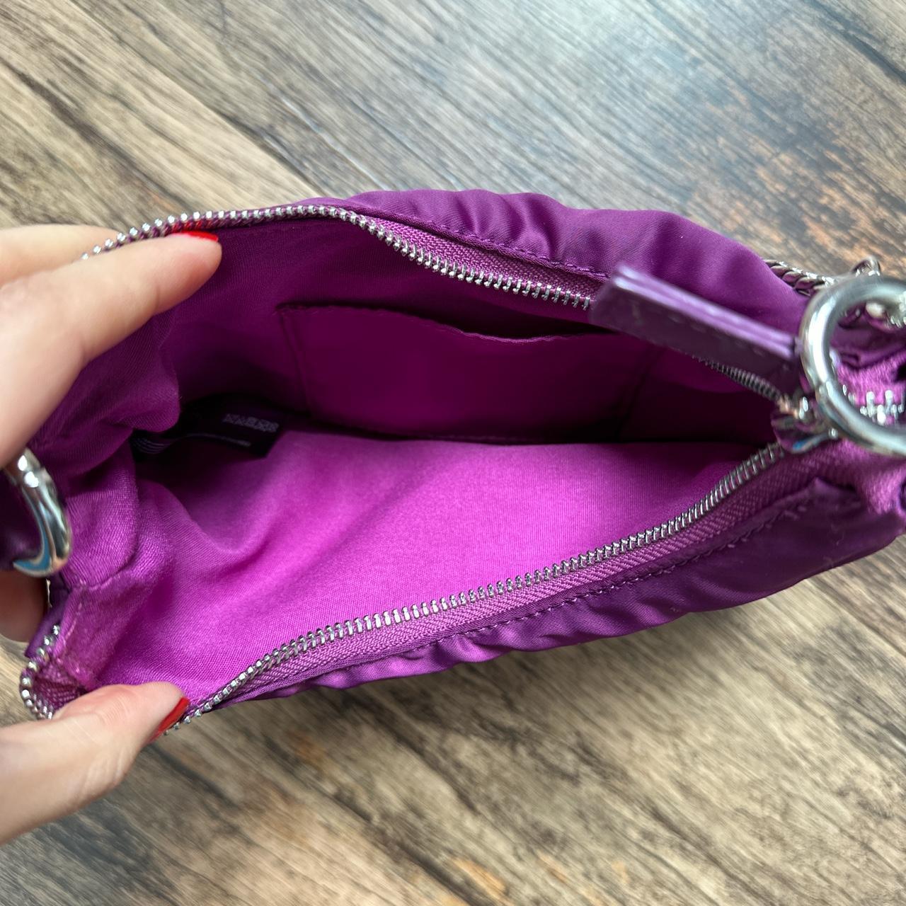 Y2K Urban Outfitters purple satin shoulder bag - OneCatBoutique